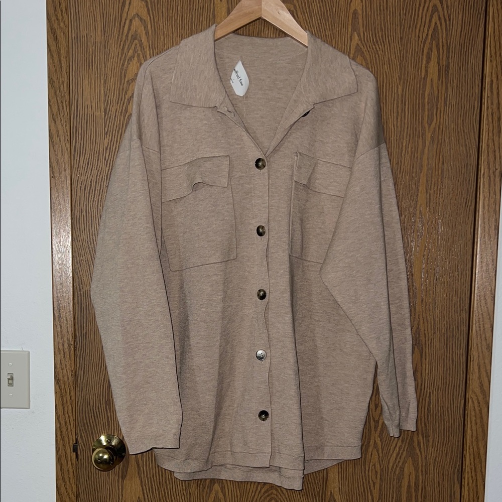 Aritzia Wilfred Free Beige Knit sweater